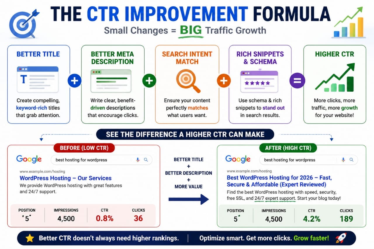 Improve seo title tags tp increase organic traffic