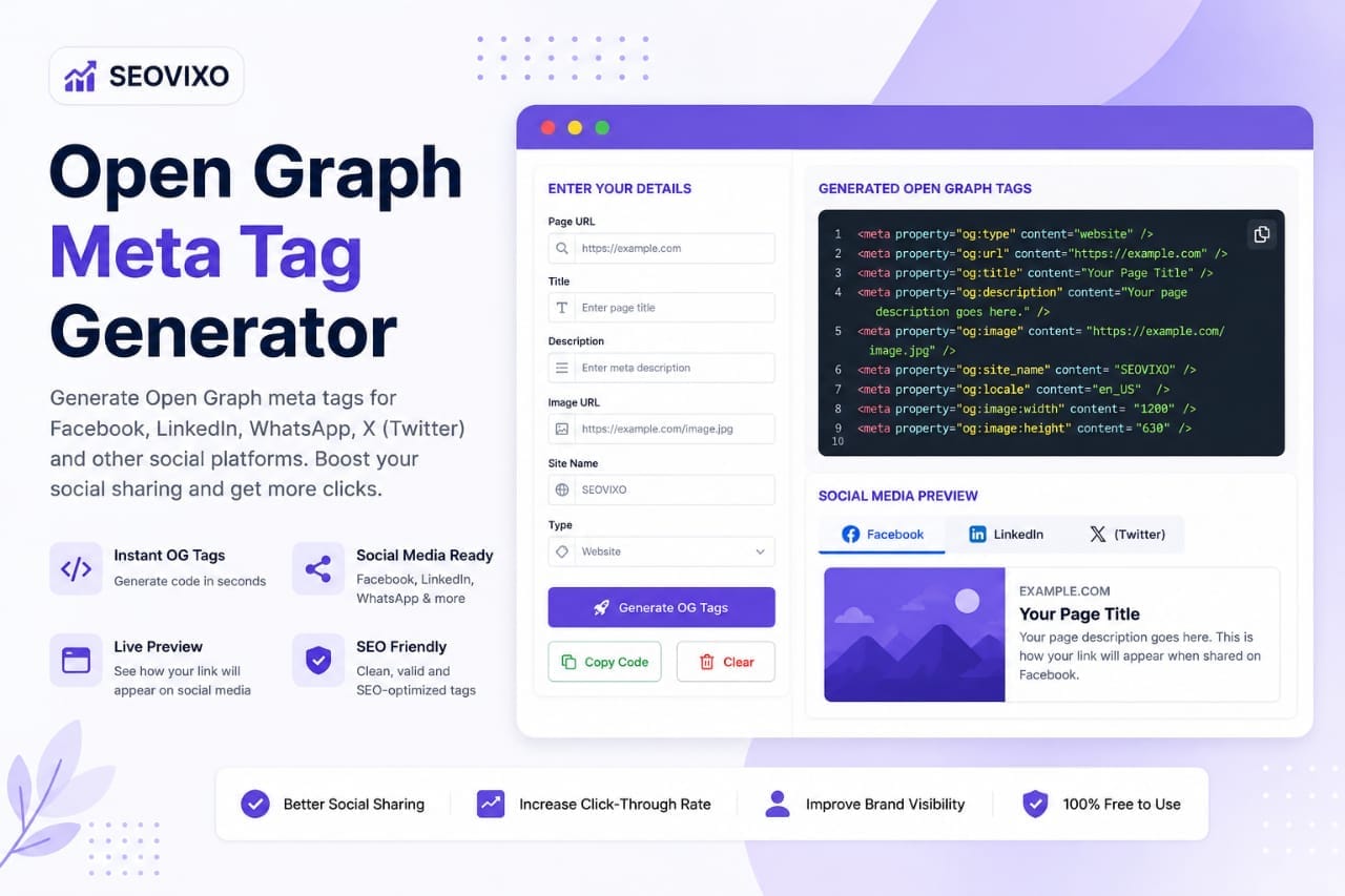 Open Graph Meta Tag Generator