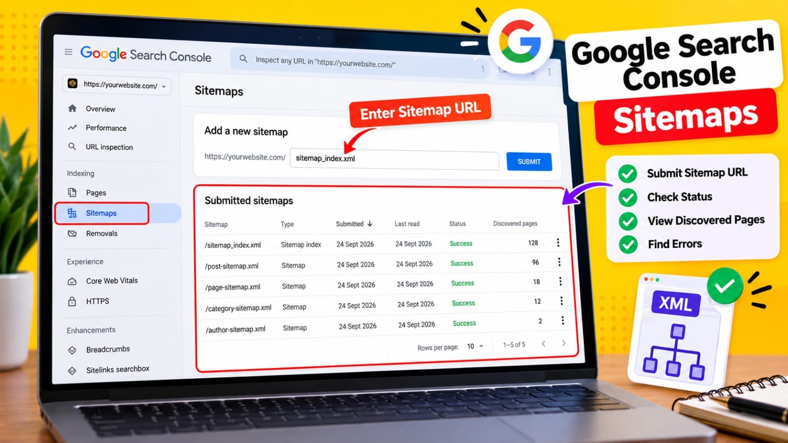 XML sitemap dashboard Fixes